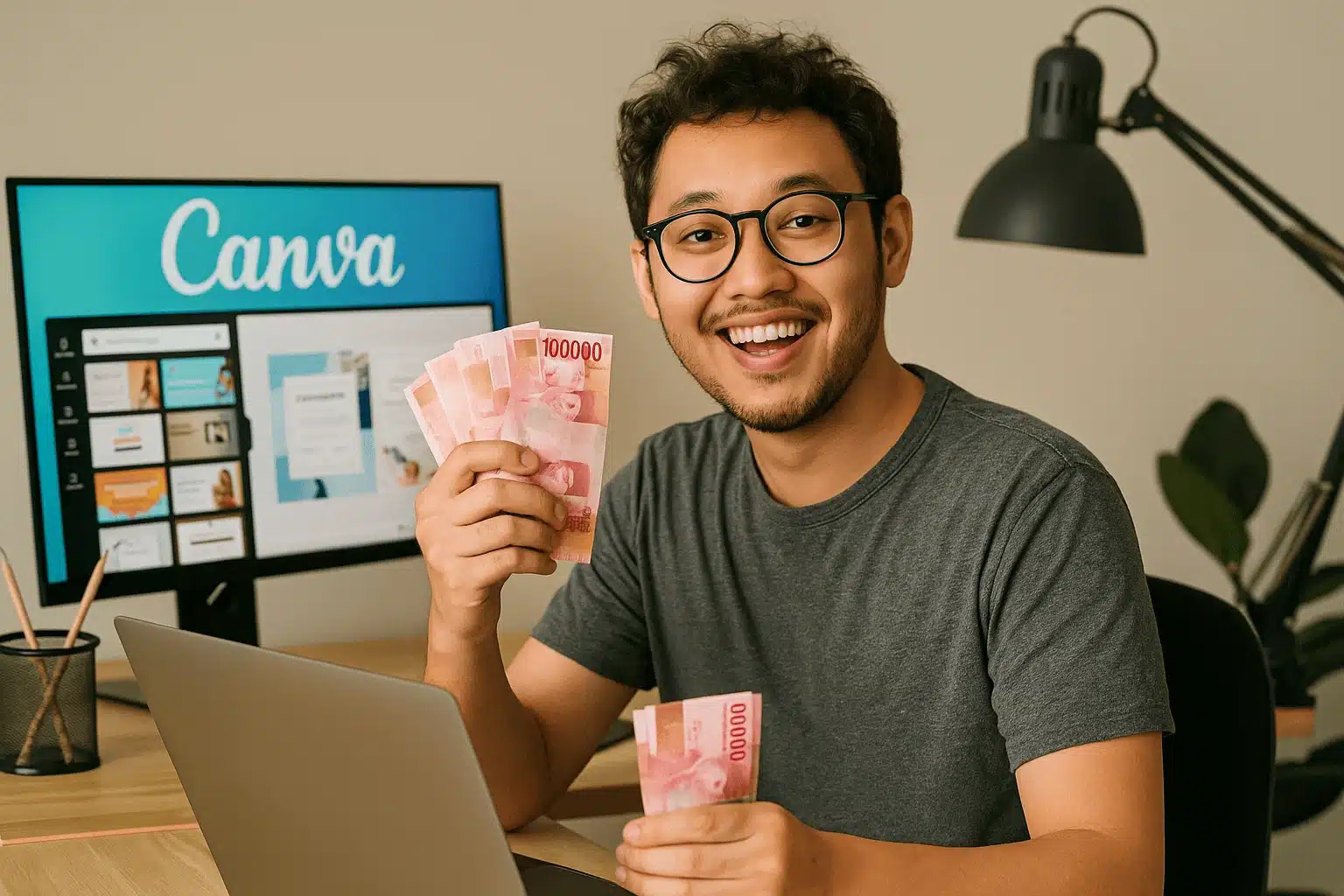 cara jualan template canva