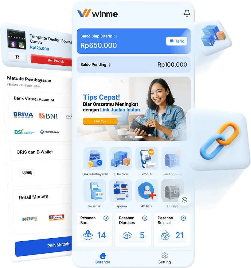 Jualan produk digital cepat laris, pakai Winme aja